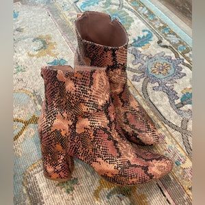 Old Navy Pink Snake Booties